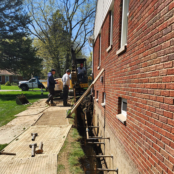 Exterior Basement Waterproofing During - ABV Contractors