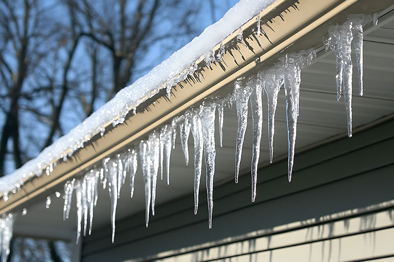 Gutter Leak Repair - Gutter Icicles - ABV Contractors