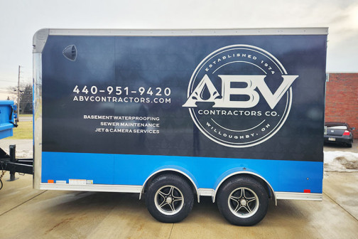 Sewer Line Repair Trailer ABV Contractors